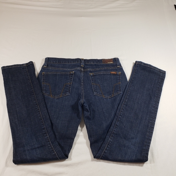 Fossil Skinny Mid-Rise Jeans Dark Wash Denim Womens Casual Stretch Jeans - Picture 6 of 8